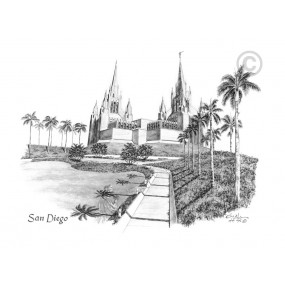 San Diego California Temple Recommend Holder