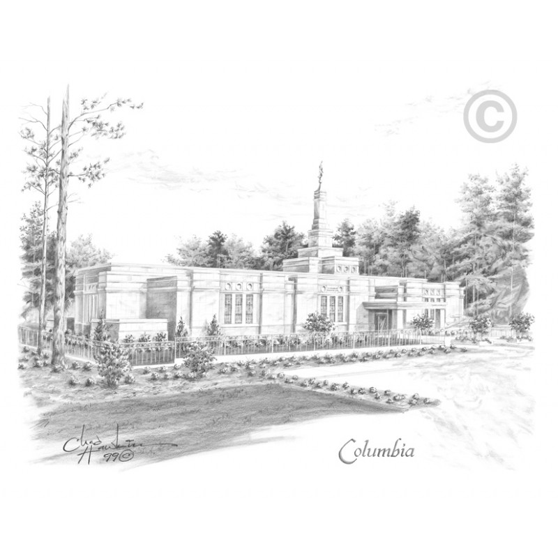 Columbia South Carolina Temple Drawing