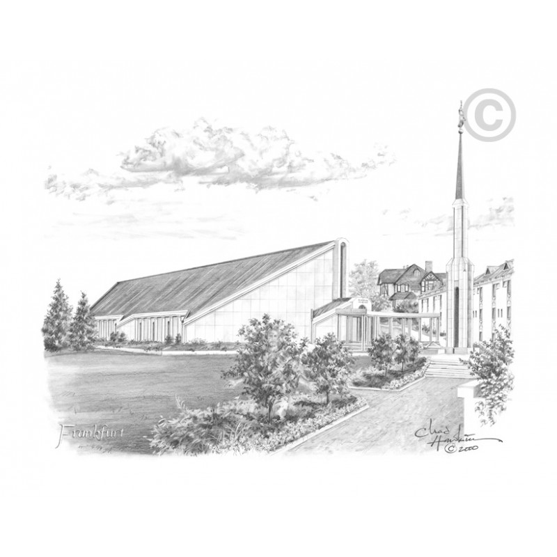 Frankfurt Germany Temple Drawing