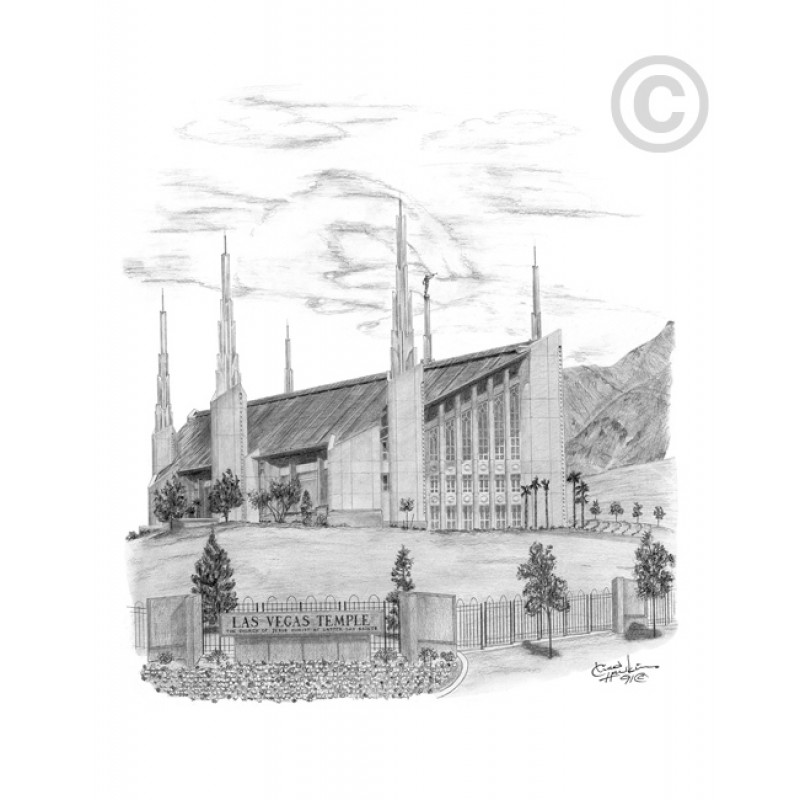 Las Vegas Nevada Temple Drawing