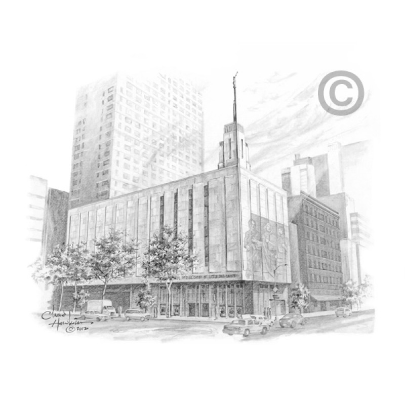 Manhattan New York Temple Drawing