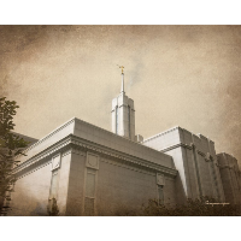 Mt. Timpanogos Utah Temple Antiqued Recommend Holder