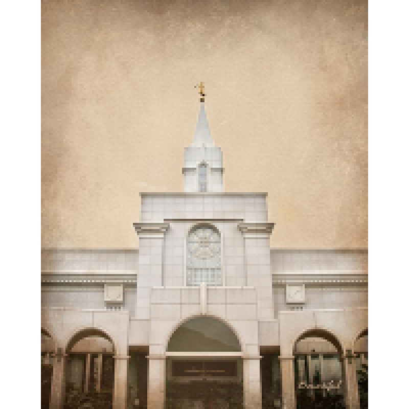 Bountiful Utah Temple Recommend Holder Antiqued
